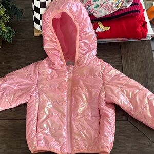 Shiny Pink Puffer Jacket